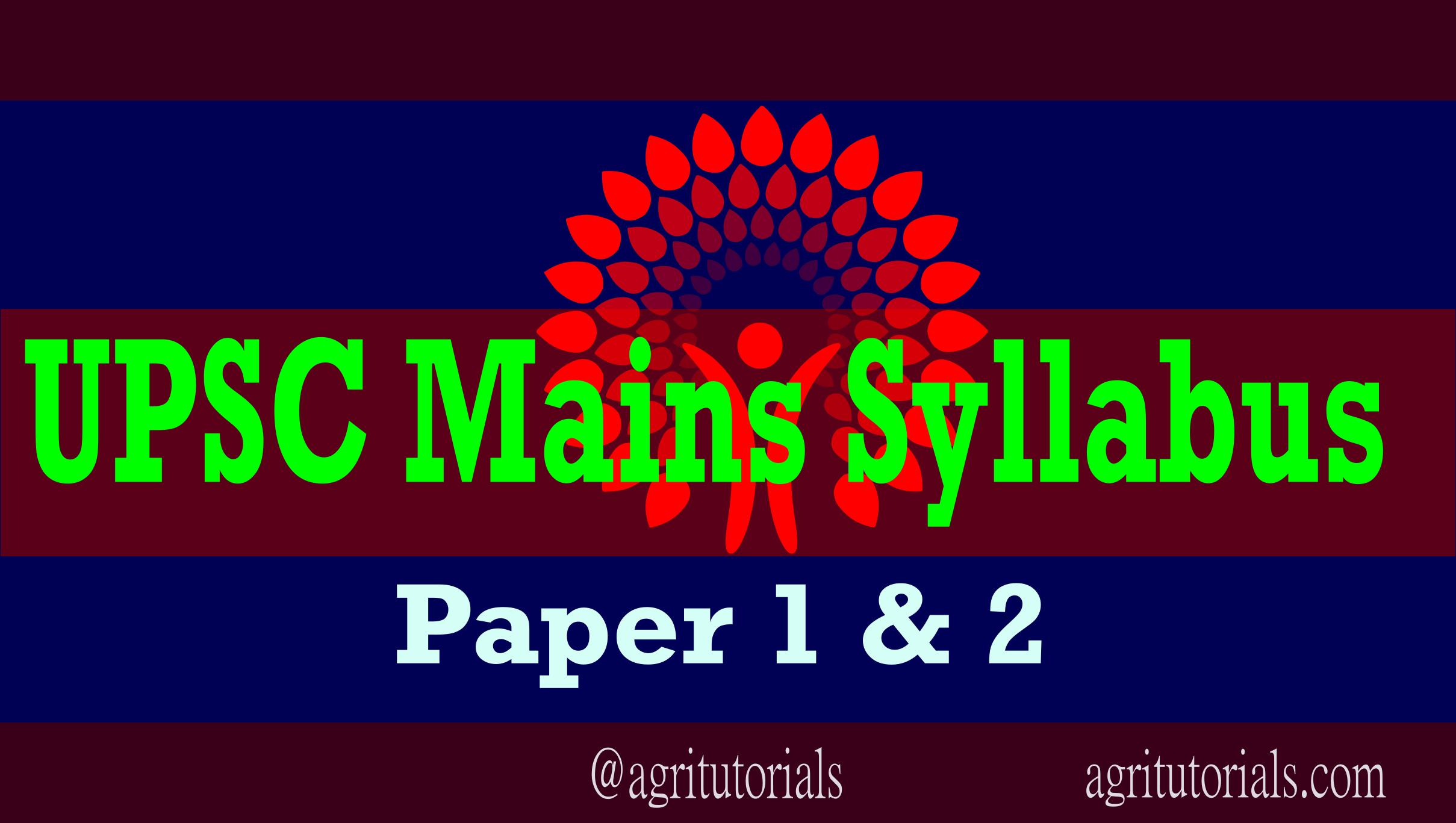 UPSC Mains | New Syllabus | Paper 1 & 2 |